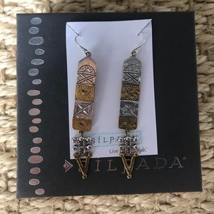Silpada Brass and Sterling Earrings